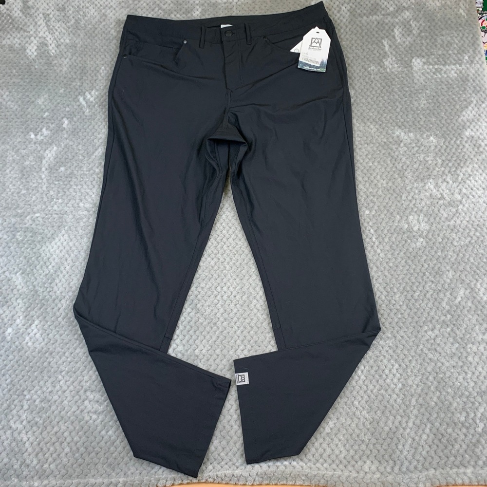 Avalanche Outdoor Supply Pants Mens 34 Black Stretch Hiking Travel NWT
